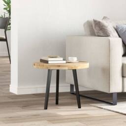 Berkfield Home Table Top Round √ò50x4 cm Solid Wood Acacia in Brown - Size: 50x4 cm - thumbnail 1