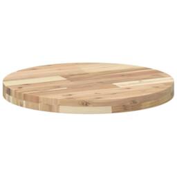 Berkfield Home Table Top Round √ò50x4 cm Solid Wood Acacia in Brown - Size: 50x4 cm - thumbnail 7