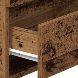Berkfield Home Bedside Cabinets 2 pcs with 2 Drawers Old Wood 40x33x60 cm in Brown - Size: 40 x 33 x 60 cm - thumbnail 8