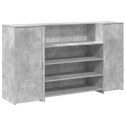 Berkfield Home Reception Desk Concrete Grey 180x50x103.5 cm Engineered Wood - thumbnail 2