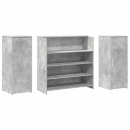 Berkfield Home Reception Desk Concrete Grey 180x50x103.5 cm Engineered Wood - thumbnail 7