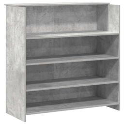 Berkfield Home Reception Desk Concrete Grey 180x50x103.5 cm Engineered Wood - thumbnail 8