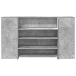 Berkfield Home Reception Desk Concrete Grey 180x50x103.5 cm Engineered Wood - thumbnail 5