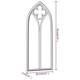 Berkfield Home Mirror Sand 70x30 cm Iron for Indoor Use in Cream - thumbnail 6