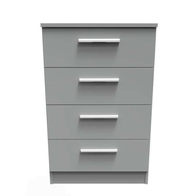 Ready Assembled 2 U Trent 4 Drawer Midi Chest (Ready Assembled) in Dark Grey - Size: Medium - image 1