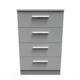 Ready Assembled 2 U Trent 4 Drawer Midi Chest (Ready Assembled) in Dark Grey - Size: Medium - thumbnail 1