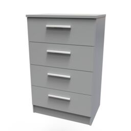 Ready Assembled 2 U Trent 4 Drawer Midi Chest (Ready Assembled) in Dark Grey - Size: Medium - thumbnail 3