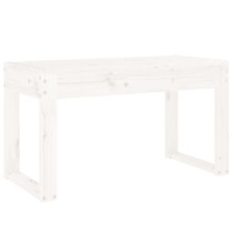 Berkfield Home Garden Bench White 80x38x45 cm Solid Wood Pine - Size: 80 x 38 x 45 cm - thumbnail 2