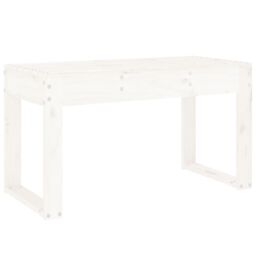 Berkfield Home Garden Bench White 80x38x45 cm Solid Wood Pine - Size: 80 x 38 x 45 cm - thumbnail 5