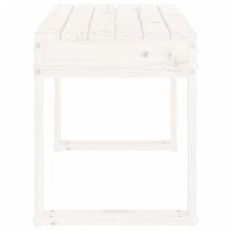 Berkfield Home Garden Bench White 80x38x45 cm Solid Wood Pine - Size: 80 x 38 x 45 cm - thumbnail 4
