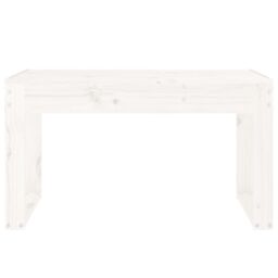 Berkfield Home Garden Bench White 80x38x45 cm Solid Wood Pine - Size: 80 x 38 x 45 cm - thumbnail 3