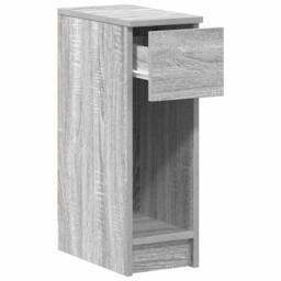 Berkfield Home Durable Bedside Cabinet with Drawer Grey Sonoma 20x36x60 cm - Size: 20 x 36 x 60 cm - thumbnail 5