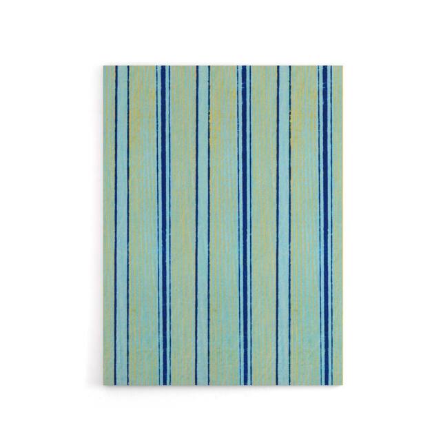"Artery8 Blue Stripes Vintage Pattern Canvas Wall Art Print Furuya Korin - Size: W18"" x H24""" - image 1