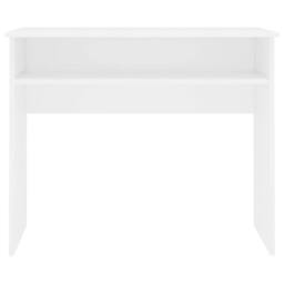 Berkfield Home Desk White 90x50x74 cm Engineered Wood - Size: 90 x 50 x 74 cm - thumbnail 4