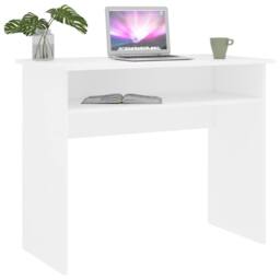 Berkfield Home Desk White 90x50x74 cm Engineered Wood - Size: 90 x 50 x 74 cm - thumbnail 3