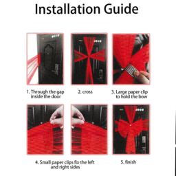 Shatchi Christmas Door Bow - 7.5m Diamante Giant Bow Door Cover - Front Door Decorations for Xmas Wedding, Baby Shower Outside Home Decor in Red - thumbnail 6