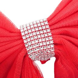 Shatchi Christmas Door Bow - 7.5m Diamante Giant Bow Door Cover - Front Door Decorations for Xmas Wedding, Baby Shower Outside Home Decor in Red - thumbnail 5