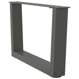 Berkfield Home Dining Table Legs V-Shape 2 pcs Anthracite 50x(30-31.3) cm Steel in Black - thumbnail 4