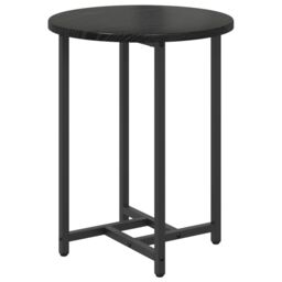 Berkfield Home Side Table Set of 2 - Black Oak & Metal - thumbnail 5