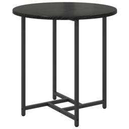 Berkfield Home Side Table Set of 2 - Black Oak & Metal - thumbnail 4