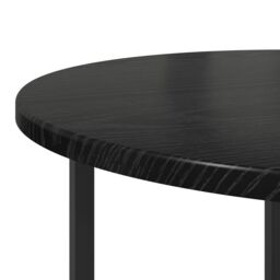 Berkfield Home Side Table Set of 2 - Black Oak & Metal - thumbnail 6