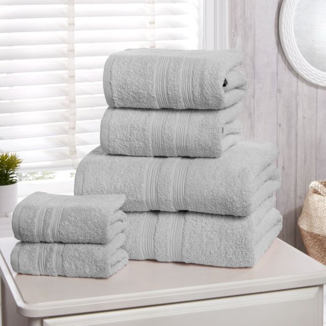 Rapport Home Camden Pure Cotton Towels in Silver - image 1