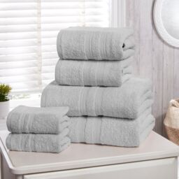 Rapport Home Camden Pure Cotton Towels in Silver