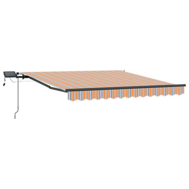Berkfield Home Manual Retractable Awning with LED Multicolour Stripe 350x250 cm - image 1