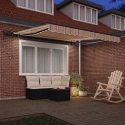 Berkfield Home Manual Retractable Awning with LED Multicolour Stripe 350x250 cm - thumbnail 3