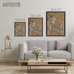 "Artery8 Acrobat Miss La La Cirque Fernando Degas Black Framed Canvas Art in Orange - Size: W12"" x H16""" - thumbnail 4