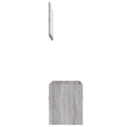 Berkfield Home 2 Piece Bathroom Furniture Set Grey Sonoma Engineered Wood - thumbnail 6