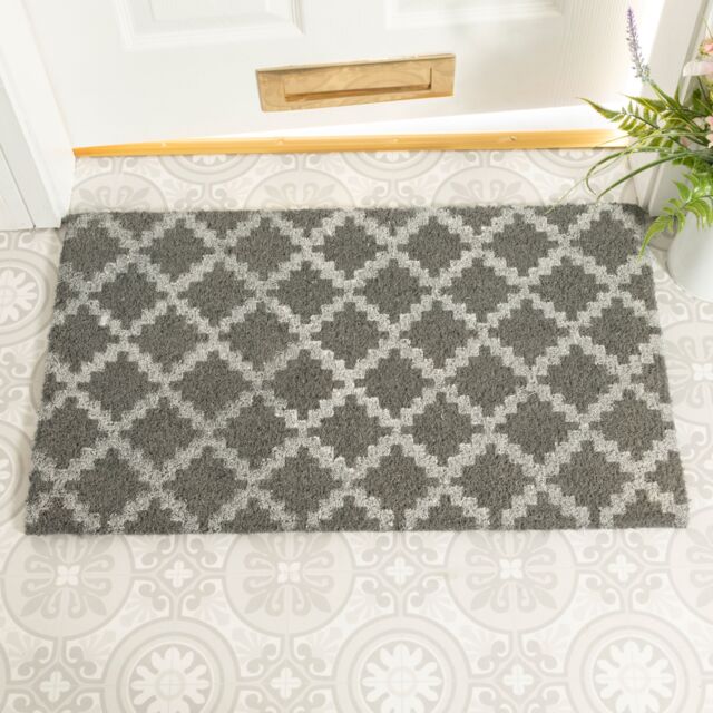 Artsy Mats Grey Trellis Large Doormat - Size: 45 cm x 75 cm - image 1