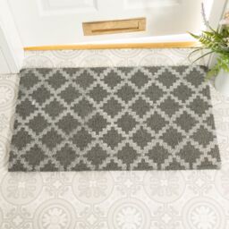 Artsy Mats Grey Trellis Large Doormat - Size: 45 cm x 75 cm