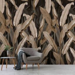 Superfresco Easy Banana Leaf Black Print To Order 3m x 2.8m Mural - Wallpaper Roll - thumbnail 5