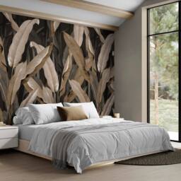 Superfresco Easy Banana Leaf Black Print To Order 3m x 2.8m Mural - Wallpaper Roll - thumbnail 4