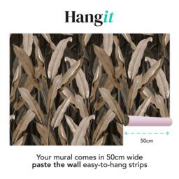 Superfresco Easy Banana Leaf Black Print To Order 3m x 2.8m Mural - Wallpaper Roll - thumbnail 3