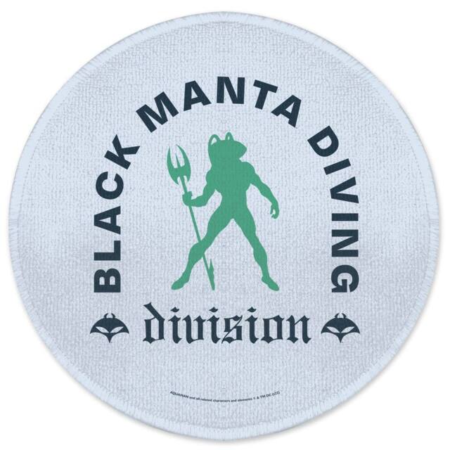 DC Comics Black Manta Diving Divsion Round Bath Mat in Light Blue - Size: 70 cm - image 1