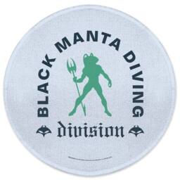 DC Comics Black Manta Diving Divsion Round Bath Mat in Light Blue - Size: 70 cm - thumbnail 2