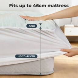 VOGREX Single Bamboo Memory Foam Mattress Topper in Blue - thumbnail 4