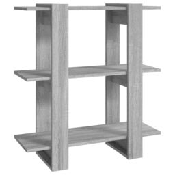 Berkfield Home Book Cabinet/Room Divider Grey Sonoma 80x30x87 cm - Size: 80 x 30 x 87 cm - thumbnail 2