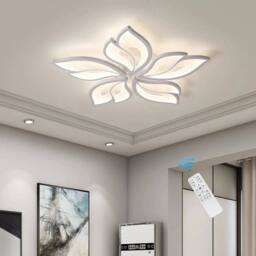 EONLION LED Ceiling Light Modern 5-Head Chandelier in White - thumbnail 1