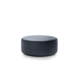 Abakus Direct Chicago Spill-Proof Velvet Large Swivel Footstool in Dark Grey