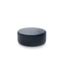 Abakus Direct Chicago Spill-Proof Velvet Large Swivel Footstool in Dark Grey - thumbnail 2
