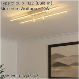 Loops Sandy Bar Ceiling Light - Modern LED Indoor Fixture for Stylish Homes in Nude - thumbnail 2