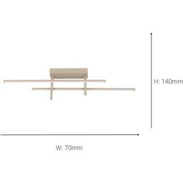 Loops Sandy Bar Ceiling Light - Modern LED Indoor Fixture for Stylish Homes in Nude - thumbnail 4