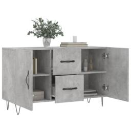 Berkfield Home Sideboard Concrete Grey 100x36x60 cm Engineered Wood - Size: 100 x 36 x 60 cm - thumbnail 4