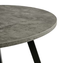 SONARA 100cm Round Dining Table with Grey Marble Top & Flat Tube Metal Leg - thumbnail 7