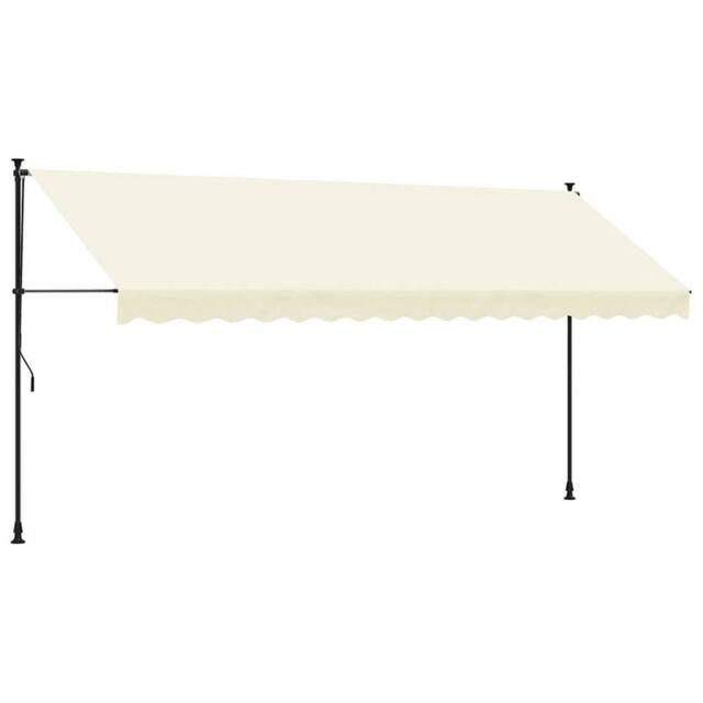 Berkfield Home Retractable Awning Cream 400x150 cm Fabric & Steel - image 1