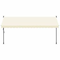 Berkfield Home Retractable Awning Cream 400x150 cm Fabric & Steel - thumbnail 3