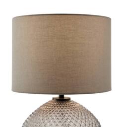 FurnitureboxUK Abigail Smoky Grey Glass Table Lamp - thumbnail 6